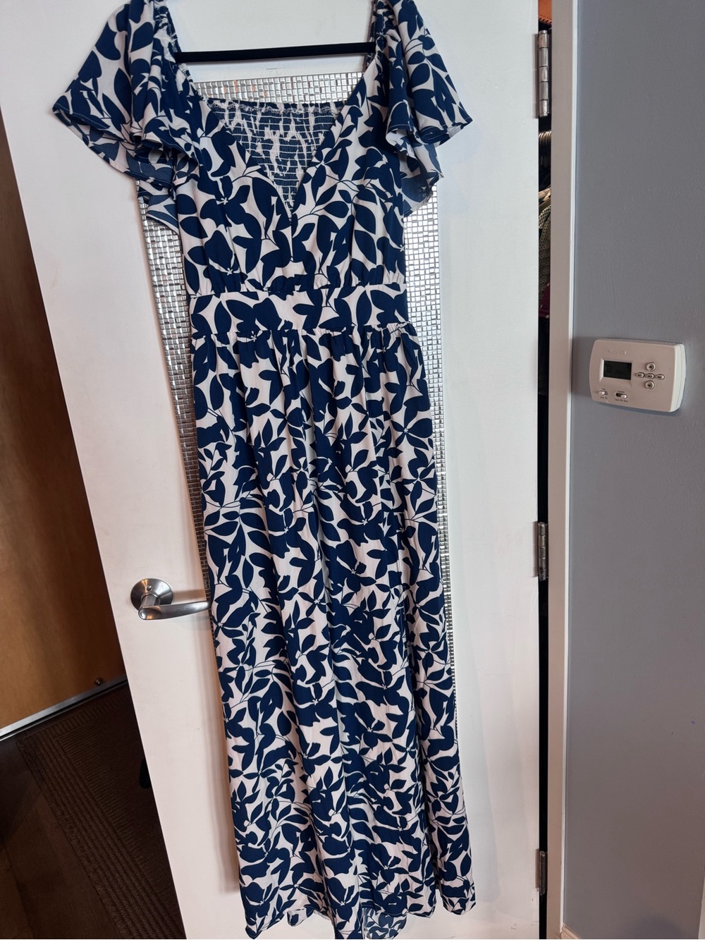 Baltic Born Navy and White Floral Maxi Dress